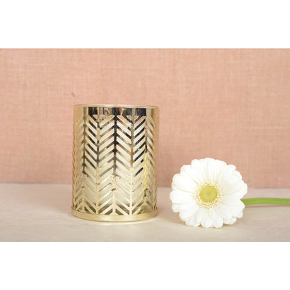 Geurlampje vanille goud 8x7,5 cm
