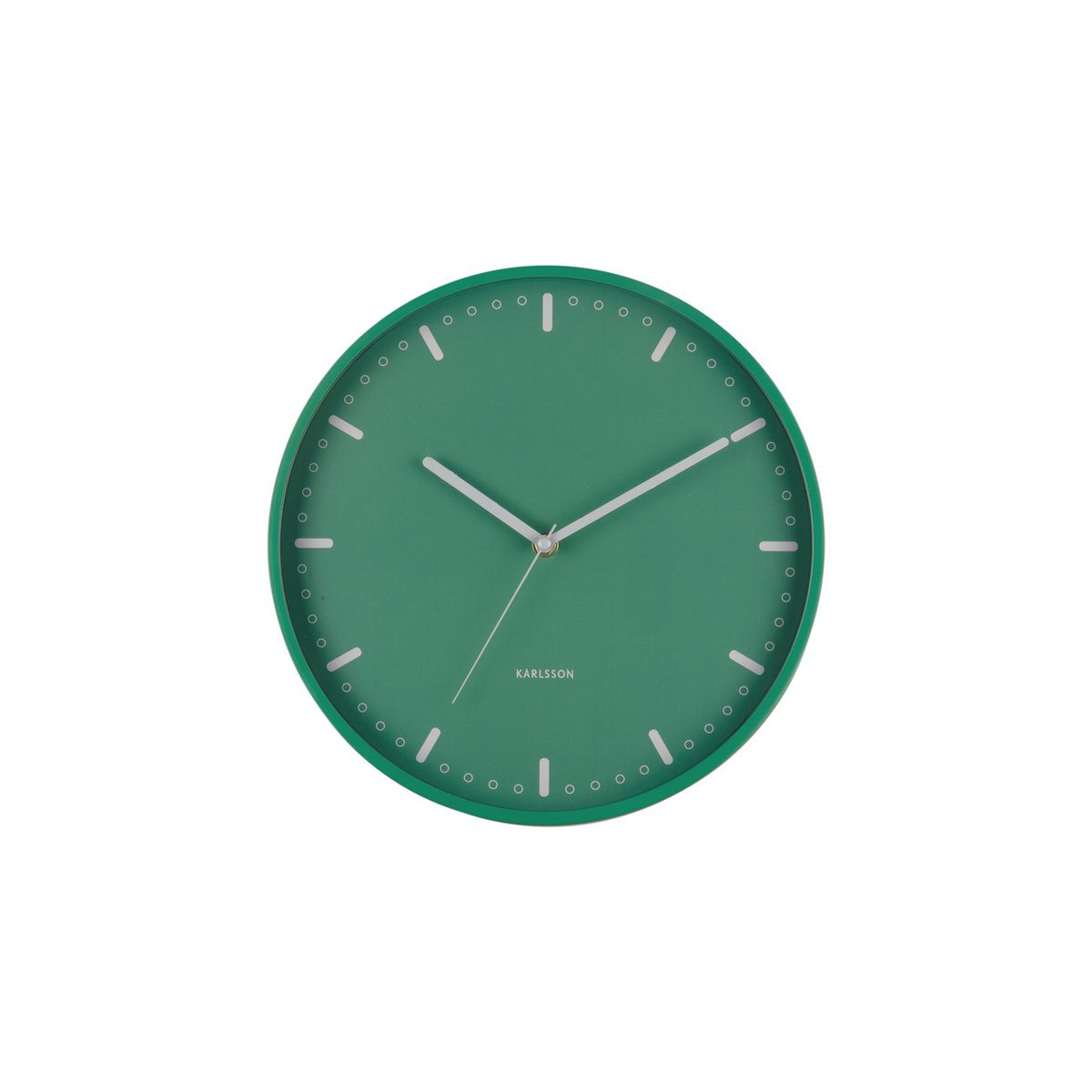 Wandklok Karlsson 30 cm groen aluminium
