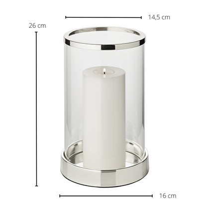 Lantaarn Sanremo 26 cm zilver
