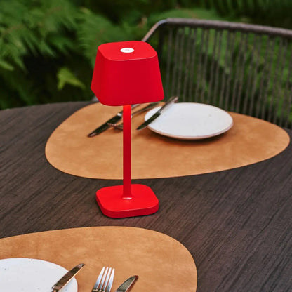 Tafellamp rood Ø12x30 cm oplaadbaar dimbaar IP54