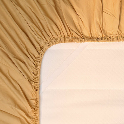 Hoeslaken TENCEL™ Twill okergeel