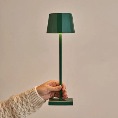 Tafellamp groen metaal Ø10x38 cm dimbaar oplaadbaar