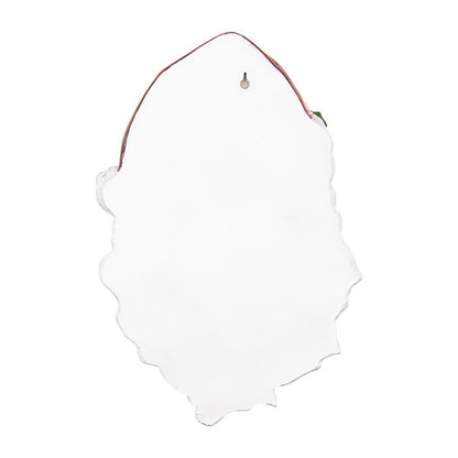 Wanddecoratie Kerstman 32x9x45 cm wit rood