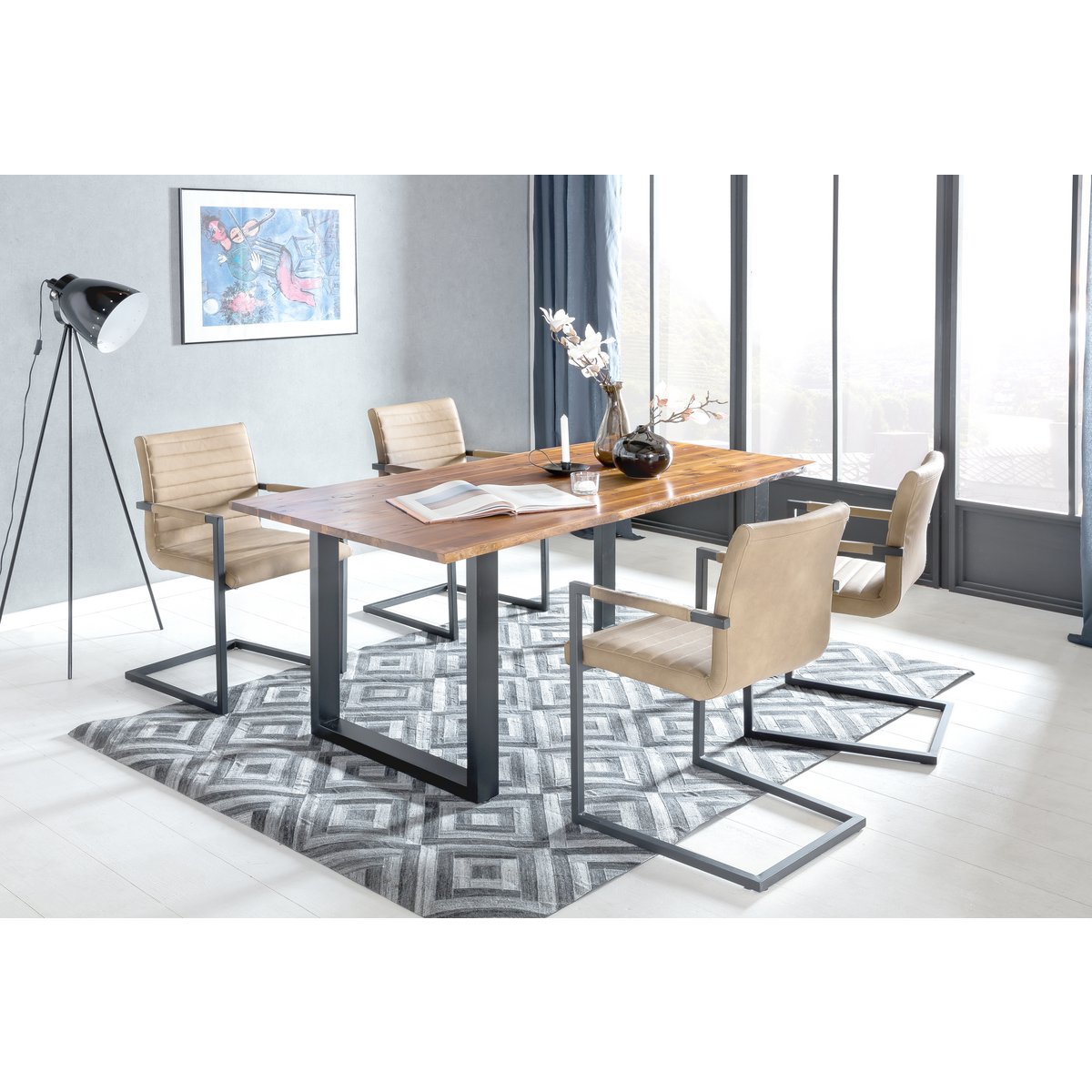 Eettafel 140x80x77 cm massief acaciahout