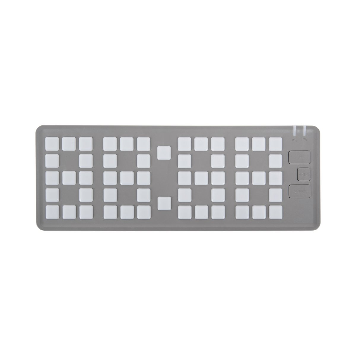 Wekker toetsenbord grijs plastic 23x8x23 cm