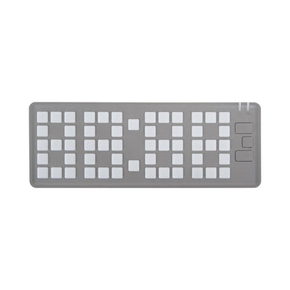 Wekker toetsenbord grijs plastic 23x8x23 cm