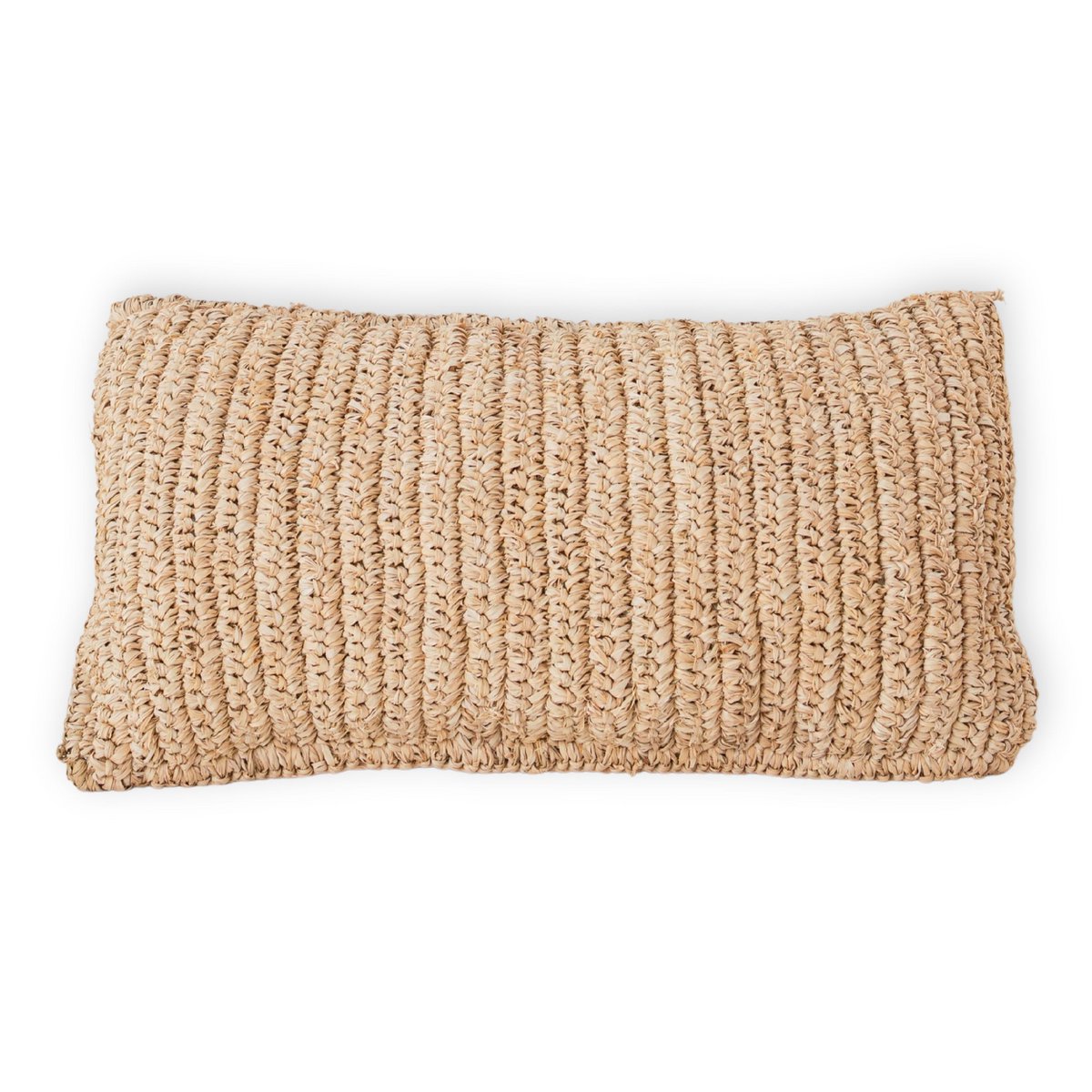 Raffia Sierkussen 50x30 Cm Met Vulling Decoratief Kussen