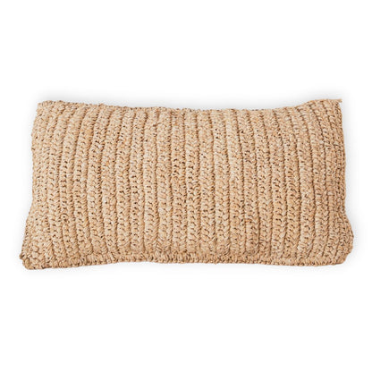 Raffia Sierkussen 50x30 Cm Met Vulling Decoratief Kussen