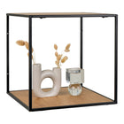 Vita Wall Shelf - oak look, black, 36x36x36cm