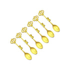 Key golden teaspoons - set of 6