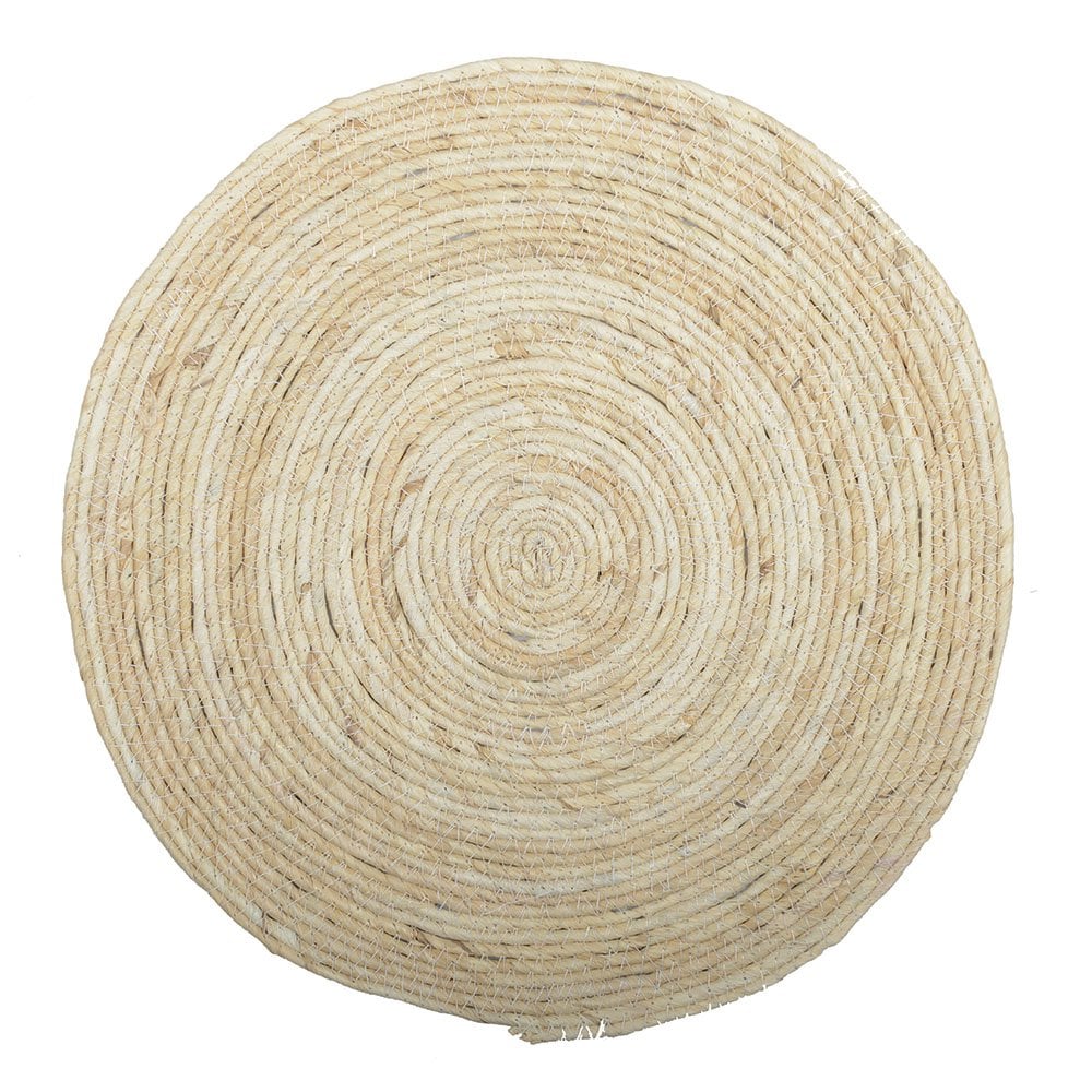 Placemat touw 33x33x2 cm beige