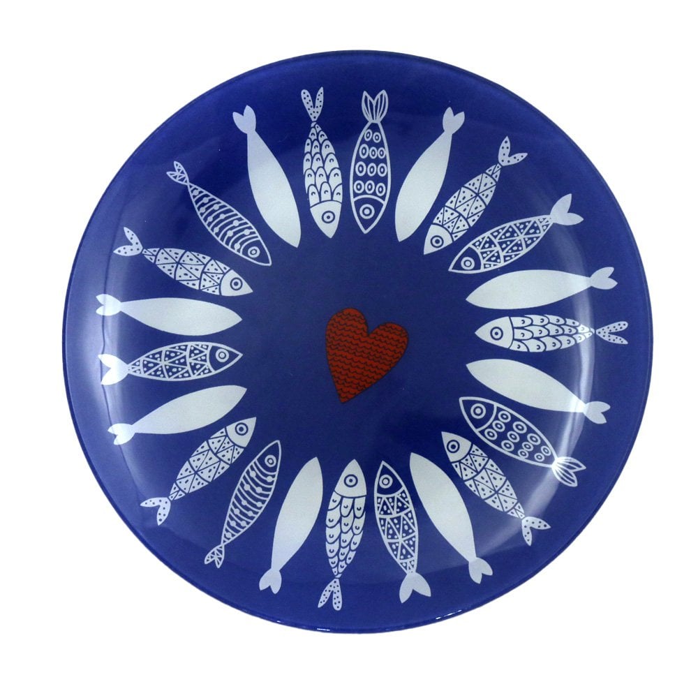 Visplaten 20x20x1.3 cm donkerblauw set 6
