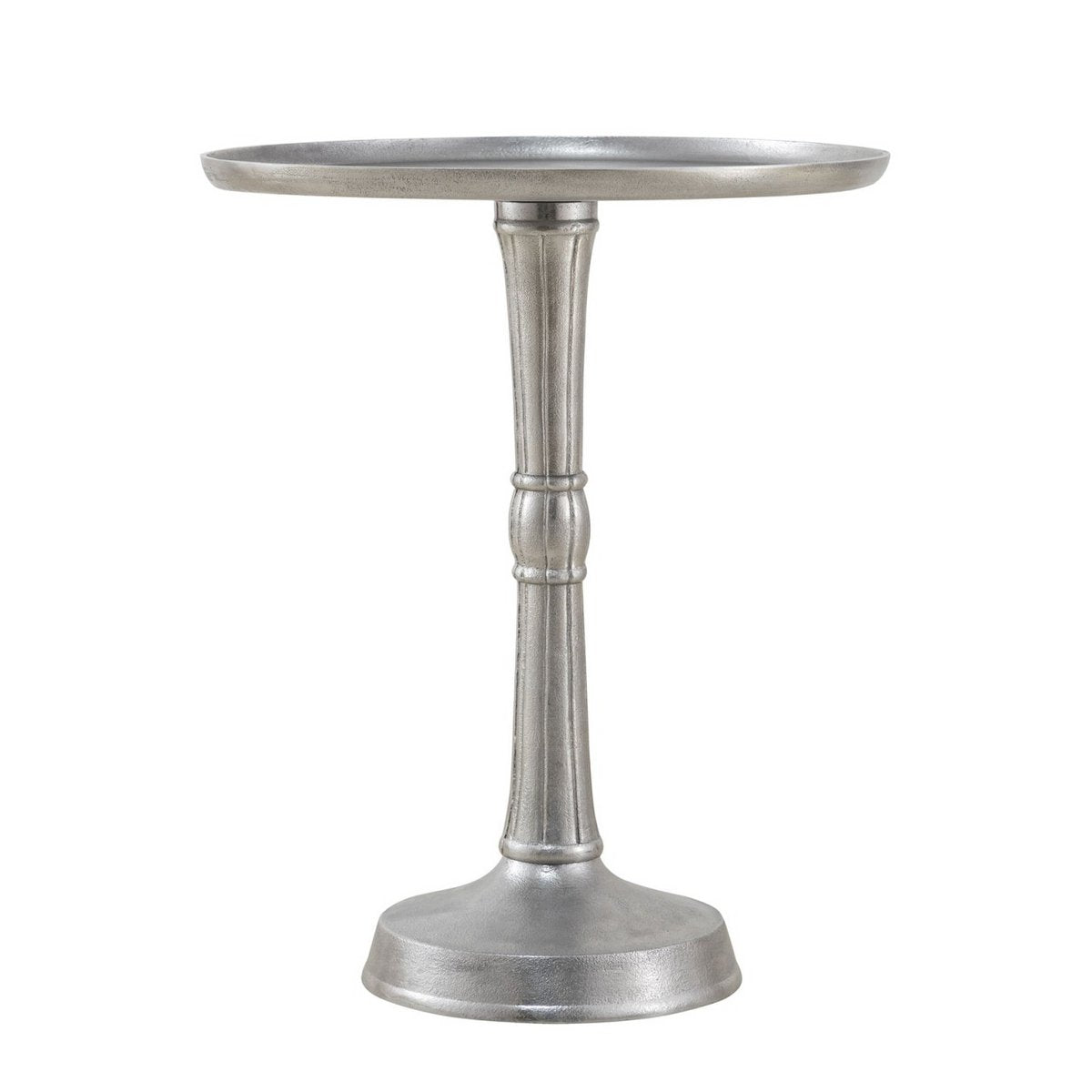 Bijzettafel Metaal Rond Aluminium Met Middenvoet Goud 44x53