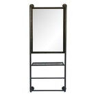 Mirror 48x124 cm Black Wood Large Mirror