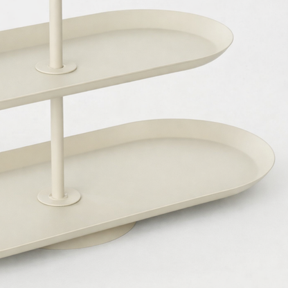 Etagère ijzer beige 3 niveaus 48x20x55 cm