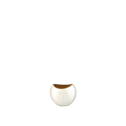 White oval vase 15x10x12.5 cm