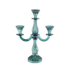 Kandelaars 3 stuks lichte turquoise 35 cm