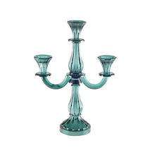 Kandelaars 3 stuks lichte turquoise 35 cm