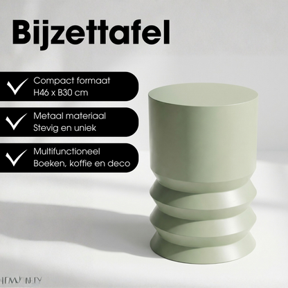 Bijzettafel 30x46 cm groen ijzer