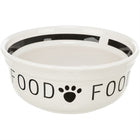 Trixie Dog Food Bowl Food Ceramic White / Black