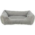 Hondenmand 60x50 cm ribfluweel grijs