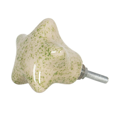 Door Knob 4 cm Green Ceramic Furniture Knob