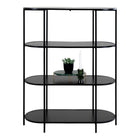 Opbergrek 85x36x111 cm zwart spaanplaat staal