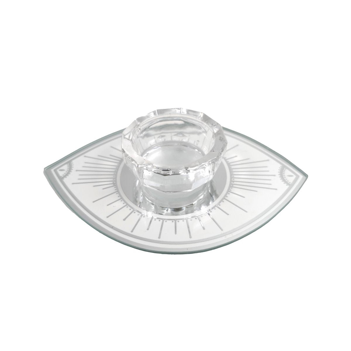 Oogspiegel ovaal 10x15 cm zilver glas