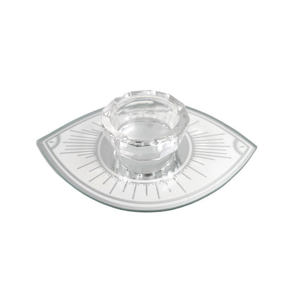 Oogspiegel ovaal 10x15 cm zilver glas