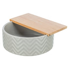 Knaagdier zandbad met platform keramiek hout