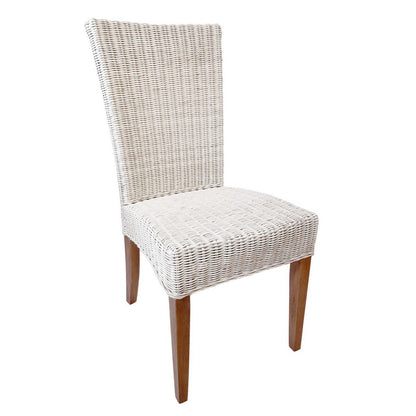 Eetkamerstoelen 6 Stuks Rattan Stoelen Cardine Wit