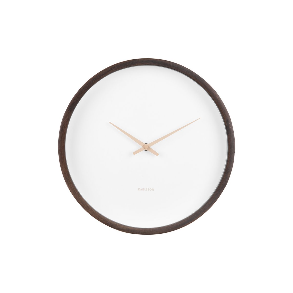 Wandklok 33 cm hout bruin