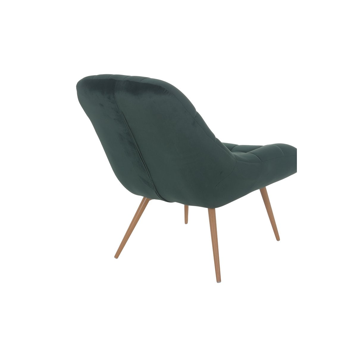 XXL armchair velvet green metal wood look