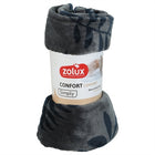 Hondendeken 120x80 cm fleece grijs patroon