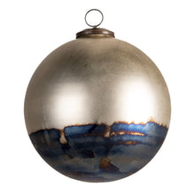 Kerstbal XL 17 cm goudkleurig zwart glas
