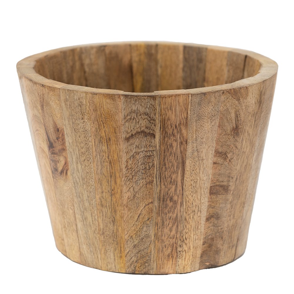 Bloempot Ø 18x13 cm bruin hout