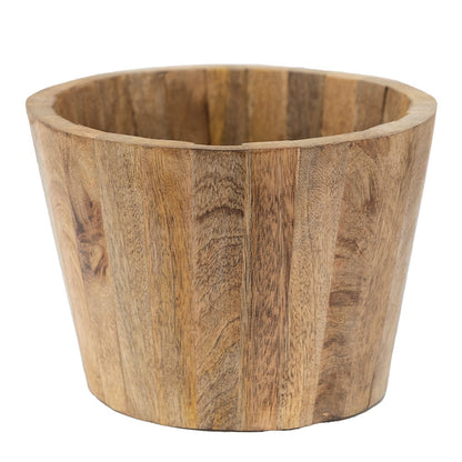 Bloempot Ø 18x13 cm bruin hout