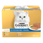 Kattenvoer Gourmet Gold Mousse 24x85g gemixte smaken