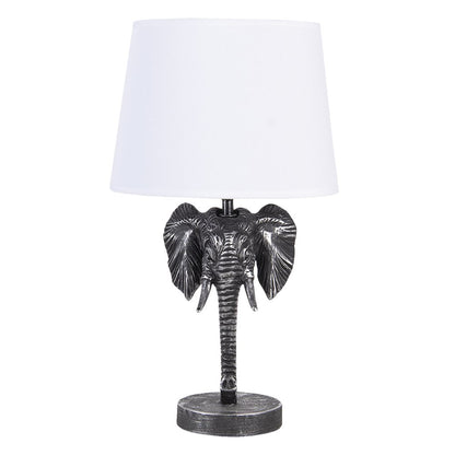 Tafellamp olifant 23x23x41 cm zwart wit