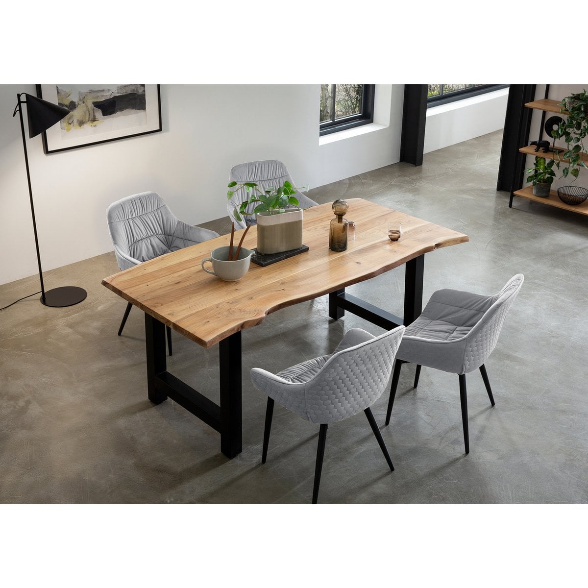 Fauteuil lichtgrijs fluweel 63x61x81,5 cm