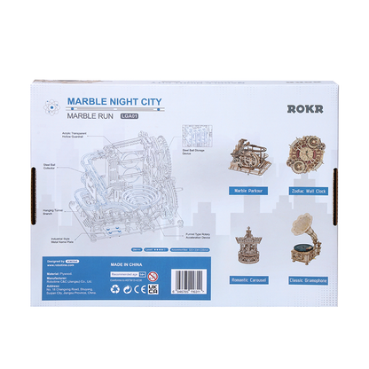 Knikkerbaan 3D houten puzzel 294 stukjes 32.5x21.4x22.8 cm