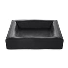 Hondenmand hoes kunstleer zwart 85x70x15 cm