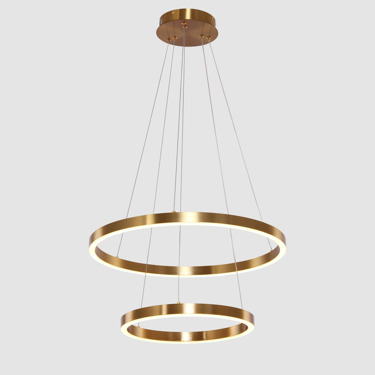 Hanglamp Neo Copper Gold 2 ringen 40 en 60 cm