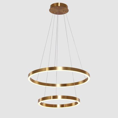 Hanglamp Neo Copper Gold 2 ringen 40 en 60 cm
