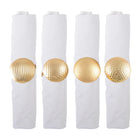 Set of 4 rounds of Matt Golden buttons
