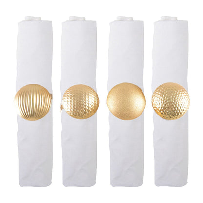 Set of 4 rounds of Matt Golden buttons