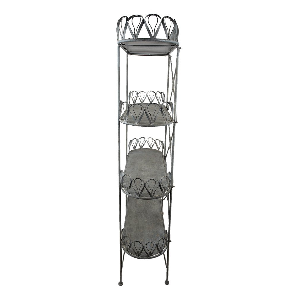 Opbergrek 91x36x168 cm ijzer grijs
