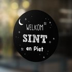 Welkom sint en piet sticker Ø30-60 cm