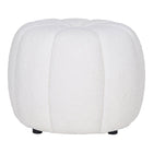 Paisley Pouf in Off-White Compact Seating Solution Stylish