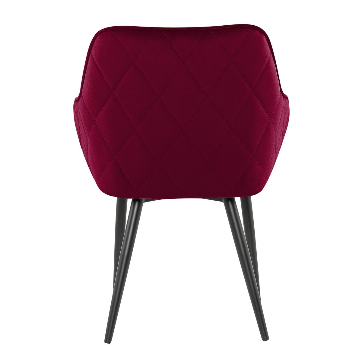 Eetkamerstoel rood fluweel 61x60x85 cm